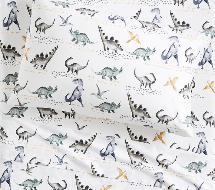 Organic Jurassic Kids' Sheet Set Pottery Barn Kids