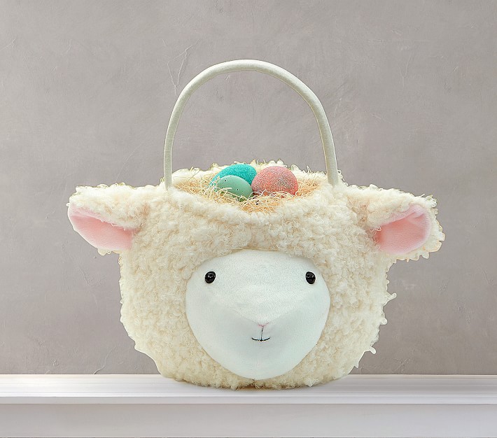 Plush Lamb Easter Basket