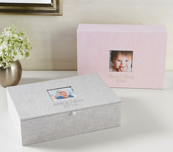 Linen Keepsake Boxes Pottery Barn Kids