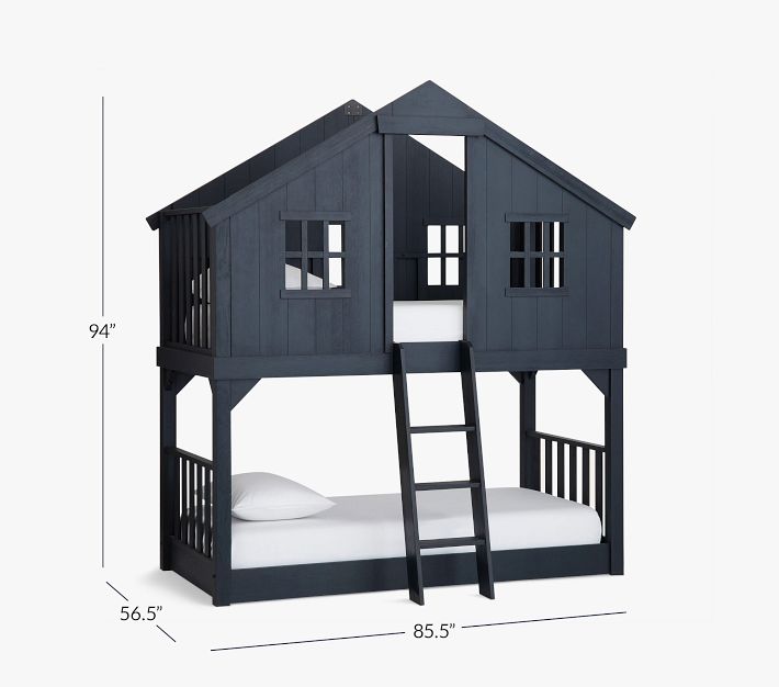 Tree House Twin Over Twin Kids Bunk Bed Pottery Barn Kids