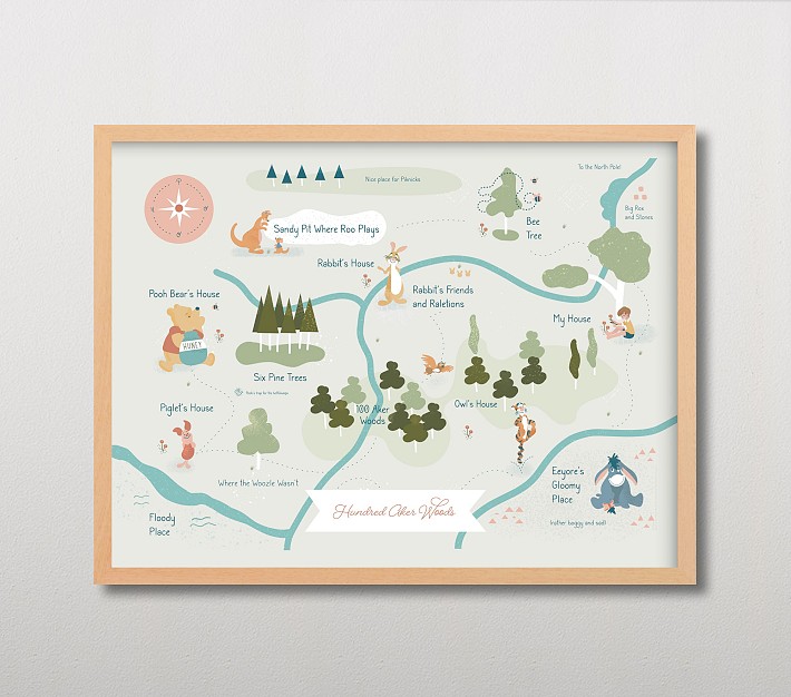 Minted® Disney's Winnie the Pooh Hundred Aker Woods Wall Art by Char