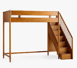 west elm x pbk Mid-Century Stair Loft Bed