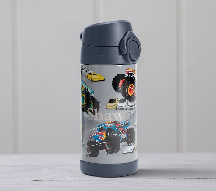 Monster Truck Water Bottle, Boys Name Tumbler, Personalized Kids