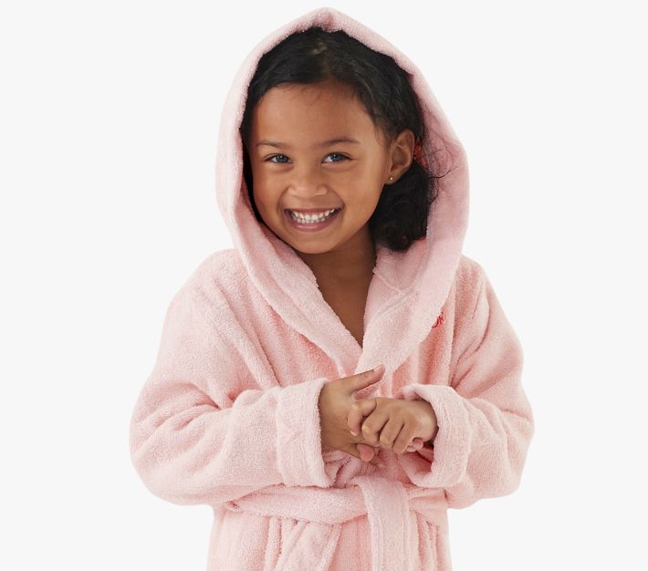 Chelsea Peers Kids' Fluffy Hooded Dressing Gown, Pink at John Lewis &  Partners