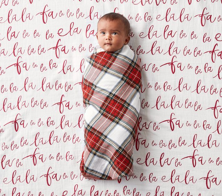 My First Christmas Baby Swaddle Set Pottery Barn Kids