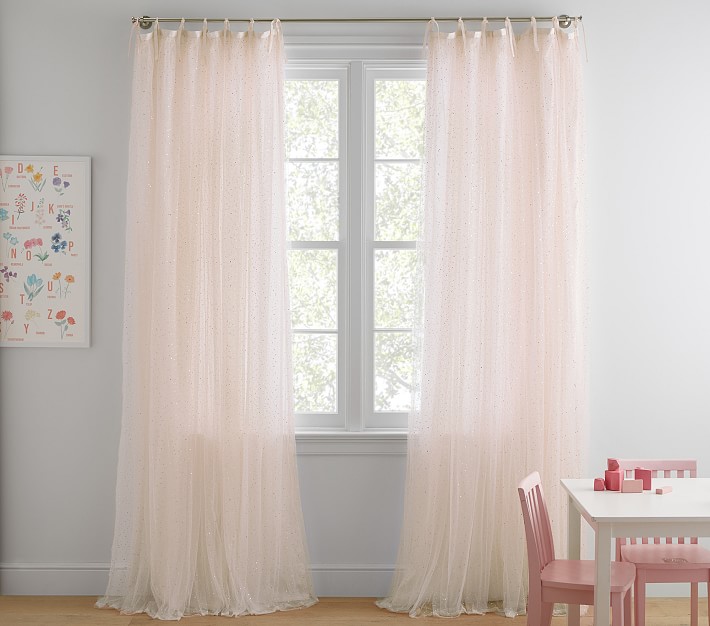 Hand Painted Stripe Rose Pink Curtains