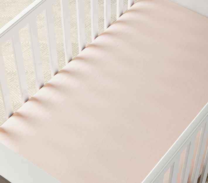 Belgian Flax Linen Crib Fitted Sheet Pottery Barn Kids