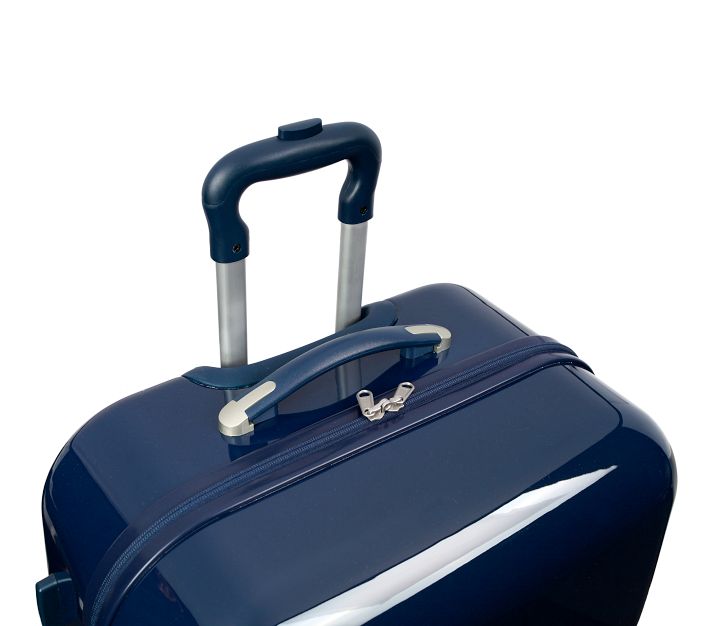 Navy Multicolor Heart Hard Sided Spinner Kids Luggage