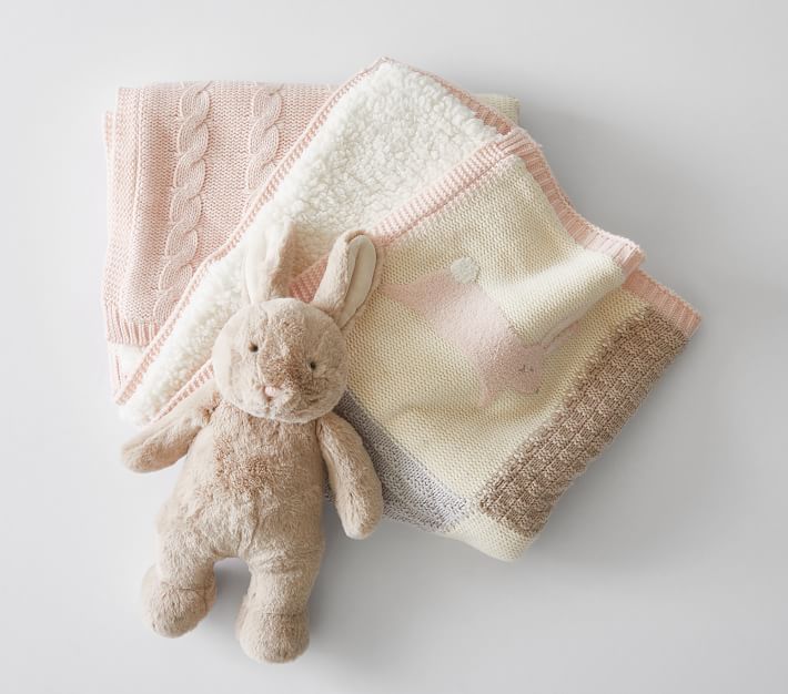 Heirloom bunny baby blanket hot sale