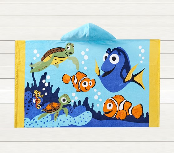 Disney and Pixar Finding Nemo Beach Kid Beach Hooded Towel | Pottery ...