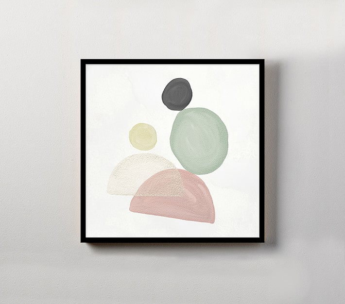 Abstract Pastel Shapes III Framed Art