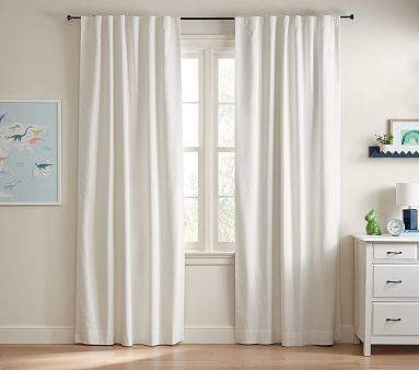 Evelyn Linen Kids Blackout Curtain | Pottery Barn Kids