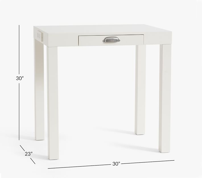 Parsons Mini Desk:Simply White  Desks for small spaces, Furniture, Mini  desk