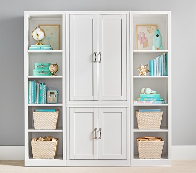 Preston Desk & Storage Wall System, Playroom Storage