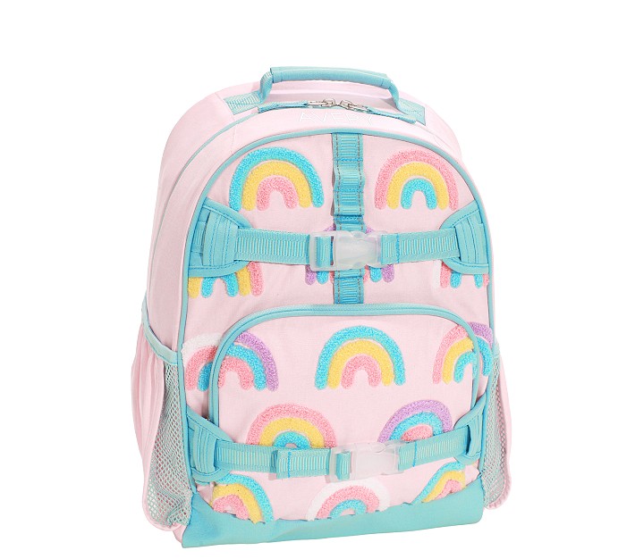 Mackenzie Pink Rainbows Chenille Backpacks