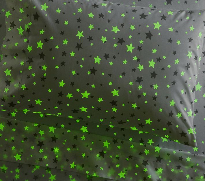 GlowintheDark Shining Star Toddler Sheet Set & Pillowcase Pottery