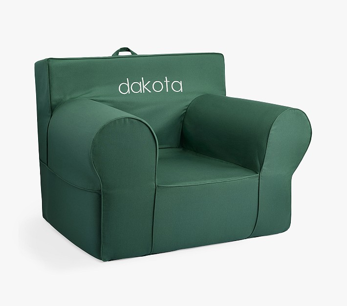 Oversized Anywhere Chair®, Forest Green Twill Pottery Barn Kids