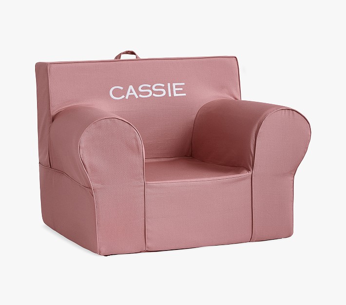 Oversized Anywhere Chair®, Pink Berry Twill Pottery Barn Kids