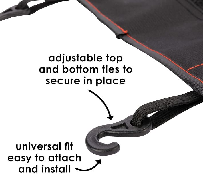 Diono Stow 'N Go 2-in-1 Back Seat Protector and Organizer, 7 Pockets, Black  