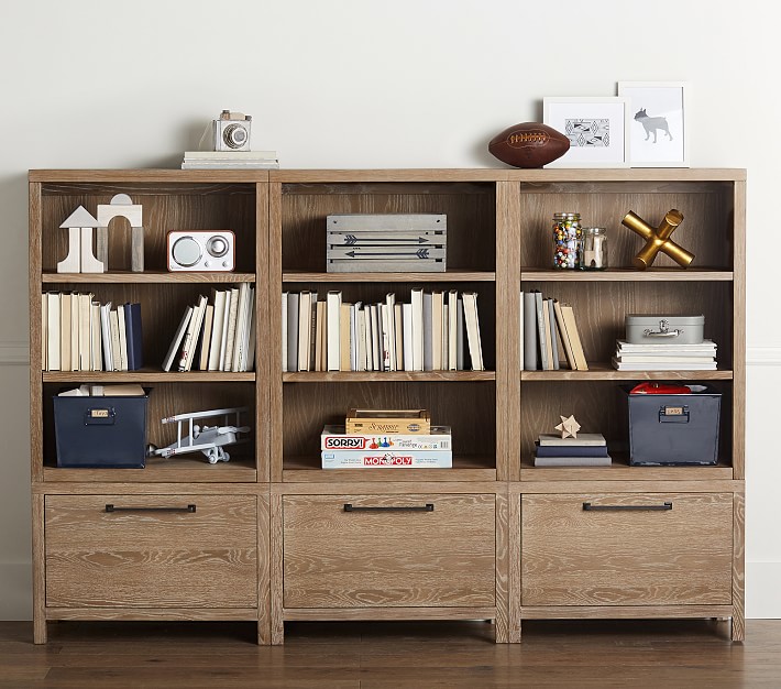 Blaire Wall System 3-Drawer, Storage Bookshelf