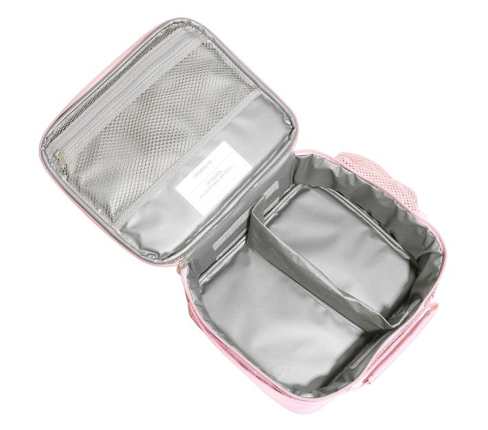 Mackenzie Pink Metallic Hearts Lunch Boxes