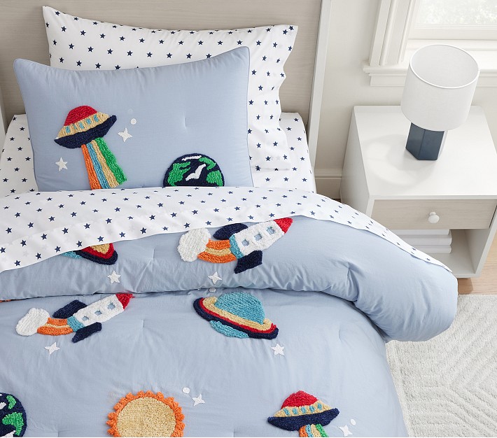Candlewick Space Comforter & Shams Pottery Barn Kids