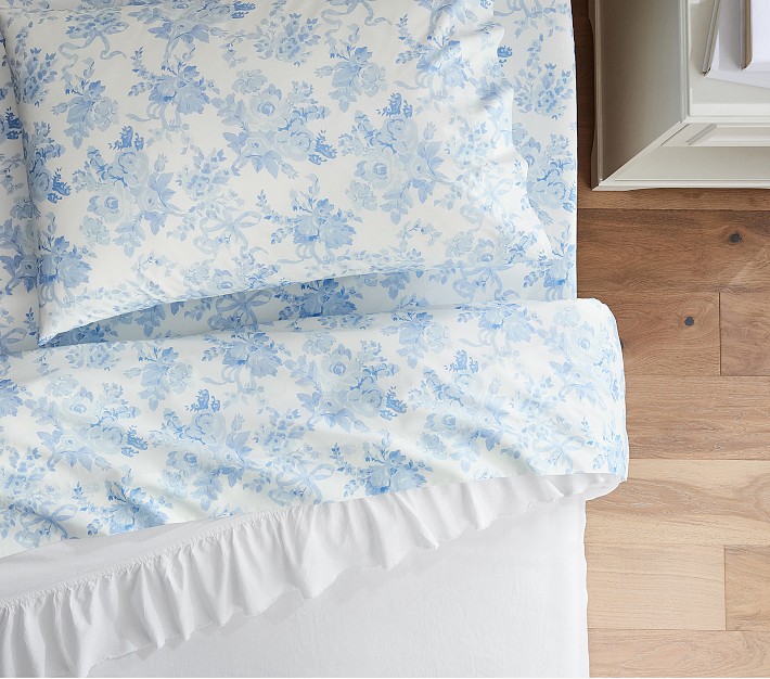 LoveShackFancy Blue Damask Floral Comforter & Shams