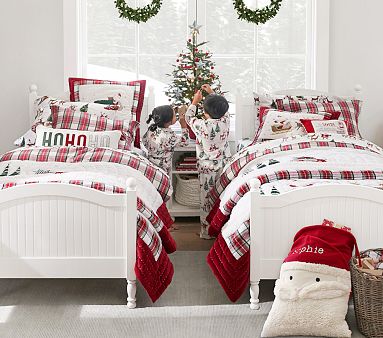 Heritage Santa Kids' Comforter Set | Pottery Barn Kids