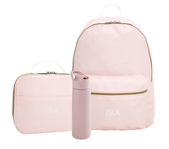 Insulated Lunch Box With Soft Padded Handles - Navy Pink Rose, 1