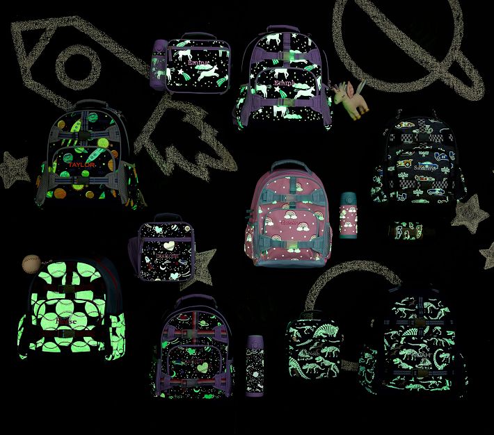 Mackenzie Hello Kitty® Hearts Glow-in-the-Dark Backpacks