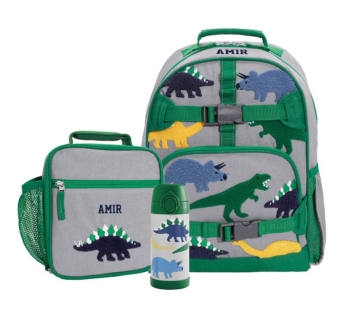 Rainbow Skool - Dino Set of 3 - Kids - Backpack, Lunchbox & Stainless Steel  Water Bottle