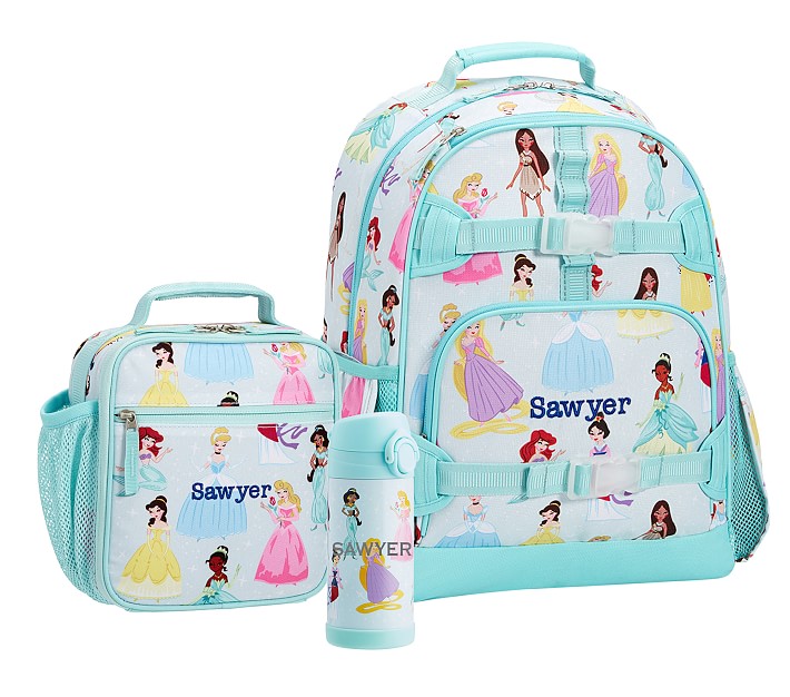 Mackenzie Aqua Disney Princess Backpack &amp; Lunch Bundle, Set Of 3