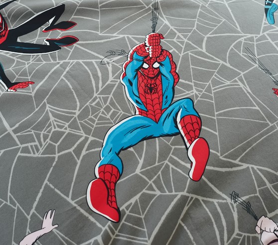 Marvel's Spider-Man Glow-in-the-Dark Duvet Cover & Shams | Pottery Barn ...