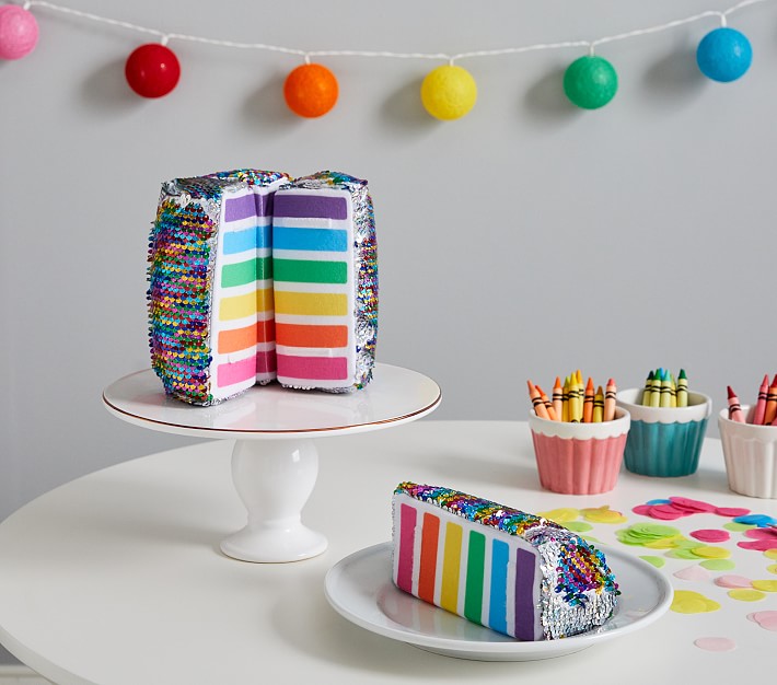 FLOUR SHOP Sequin Rainbow Cake