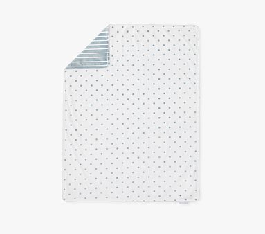 Dot & Stripe Chamois Baby Blanket | Pottery Barn Kids