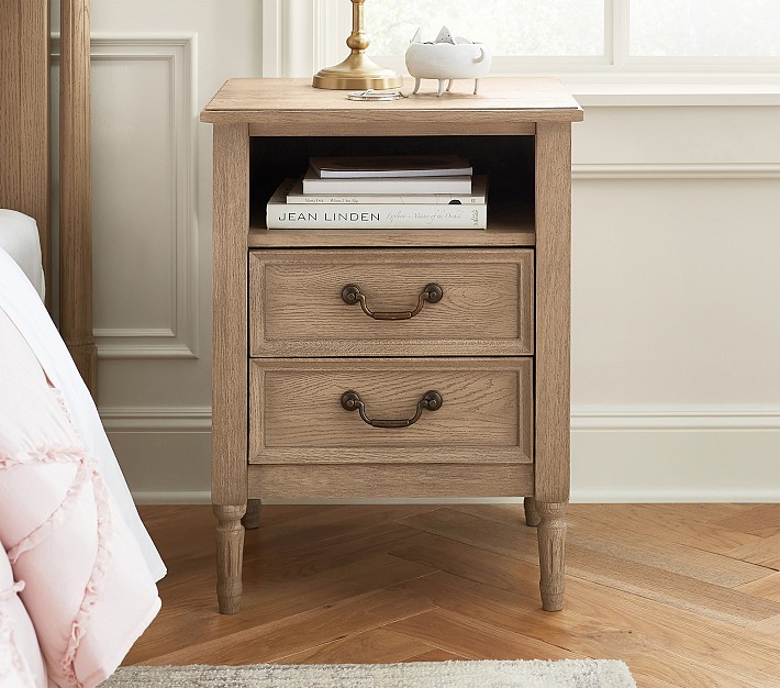 Alisa Night Stand Bedside Table Side Tables Bedroom Wooden Night Stands Bed Side Table/Night Stand Small Nightstand with Drawer and Shelf Bed Stand