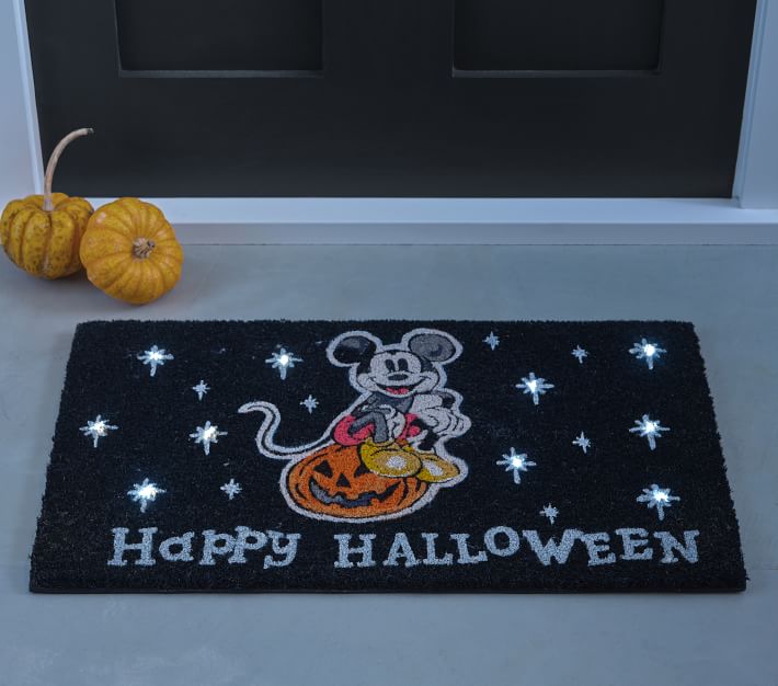 This Adorable Mickey Halloween Doormat is a Great DIY Craft!