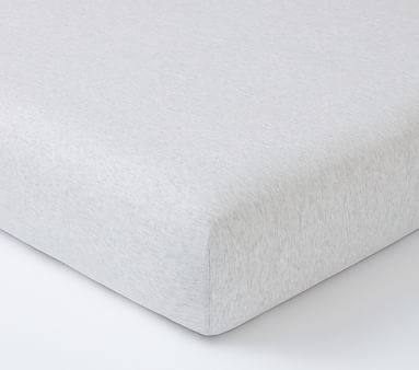 Organic Heathered Jersey Crib Fitted Sheet | Pottery Barn Kids