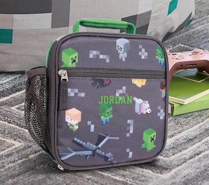 Minecraft Lunch Box Set Kids Boys (School Lunch Bag, Water Bottle