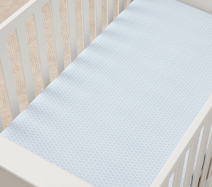 AERIN Trellis Organic Crib Fitted Sheet Pottery Barn Kids