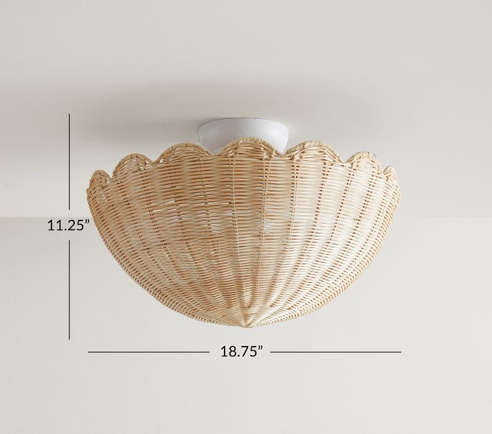 Rattan Bubble Flush Mount | Pottery Barn Kids