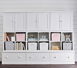 Cameron 3 x 3 Cubby & Cabinet Wall System