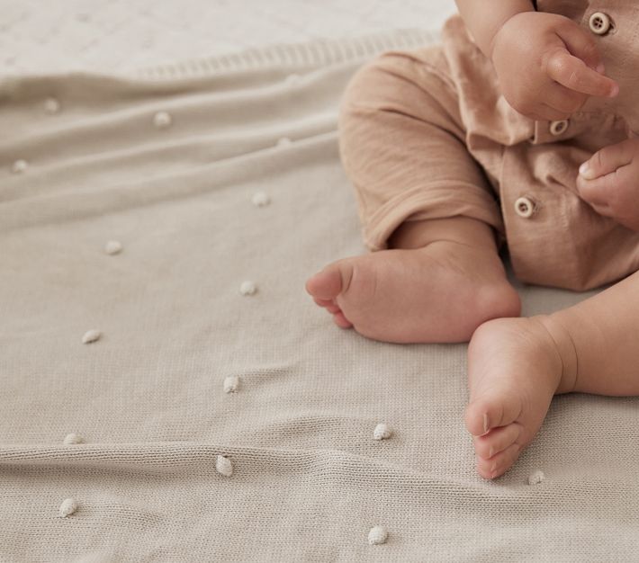 Cotton Sweater Knit Baby Blanket and Bunny Thumbie Set Pottery Barn Kids