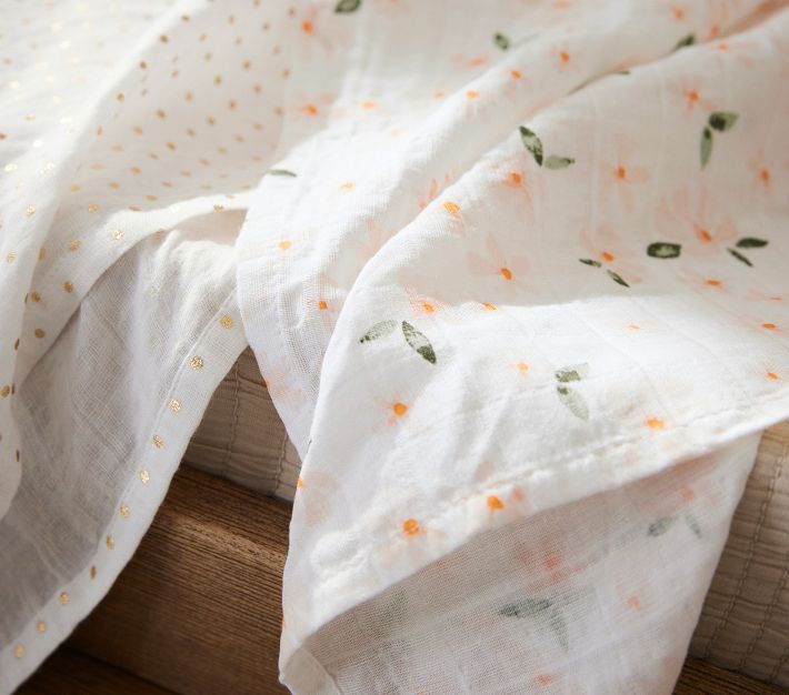Meredith Muslin Swaddle Set Pottery Barn Kids