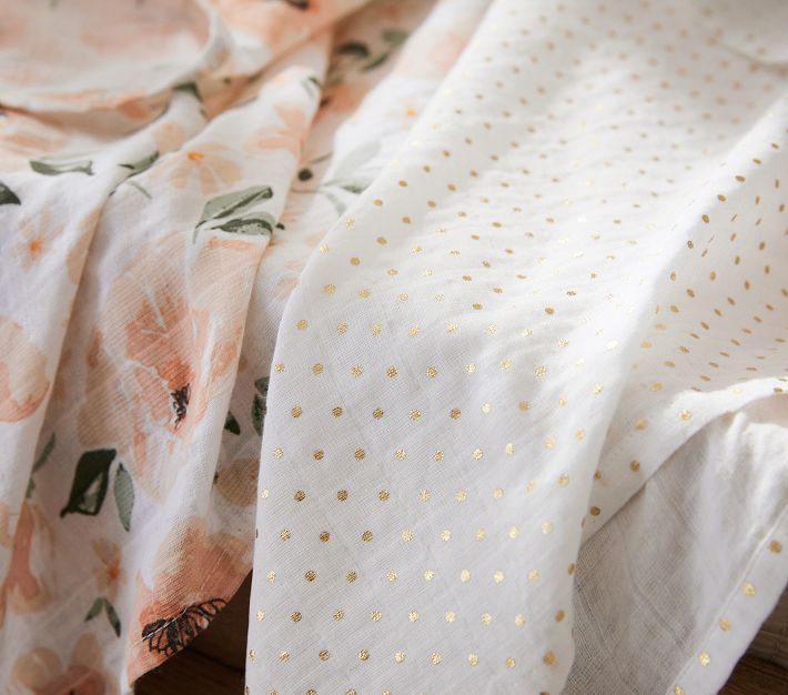 Meredith Muslin Swaddle Set Pottery Barn Kids