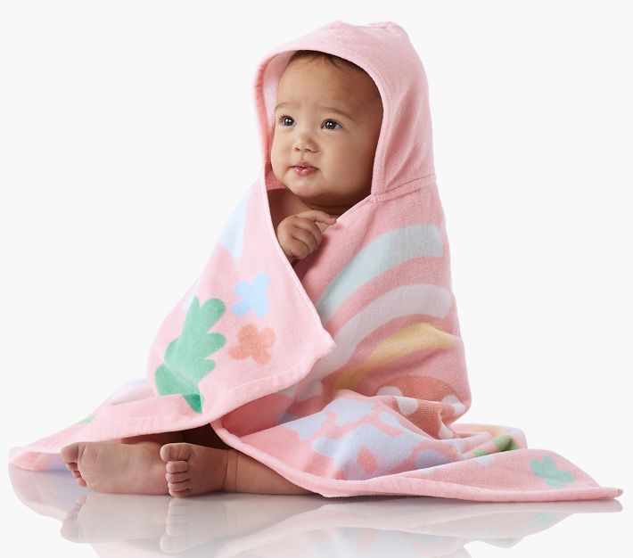 Hooded Baby Beach Towel in Red main image 1