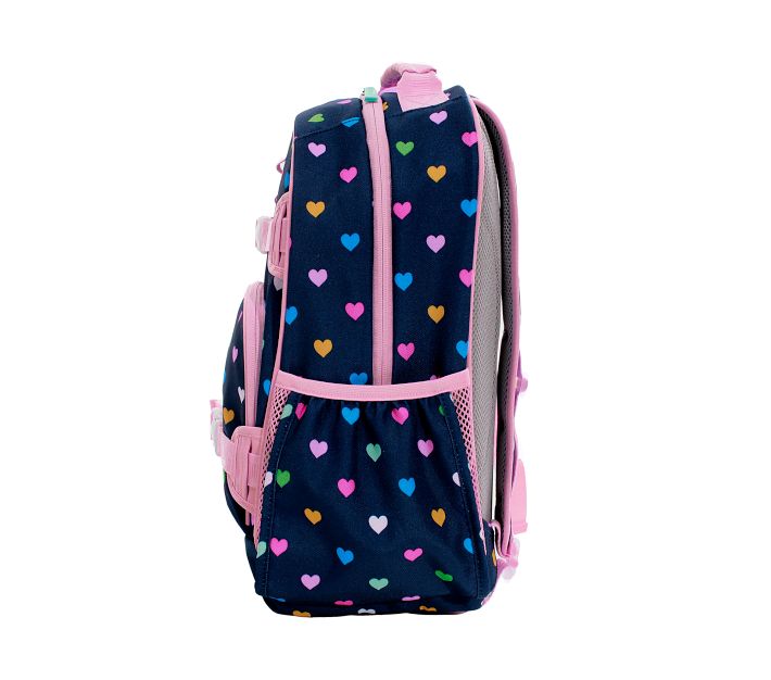 Pottery Barn Kids Mackenzie Backpack, Large, Navy Multi-Heart