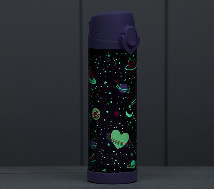 Mackenzie Blue Gray Camo Glow-in-the-Dark Water Bottle