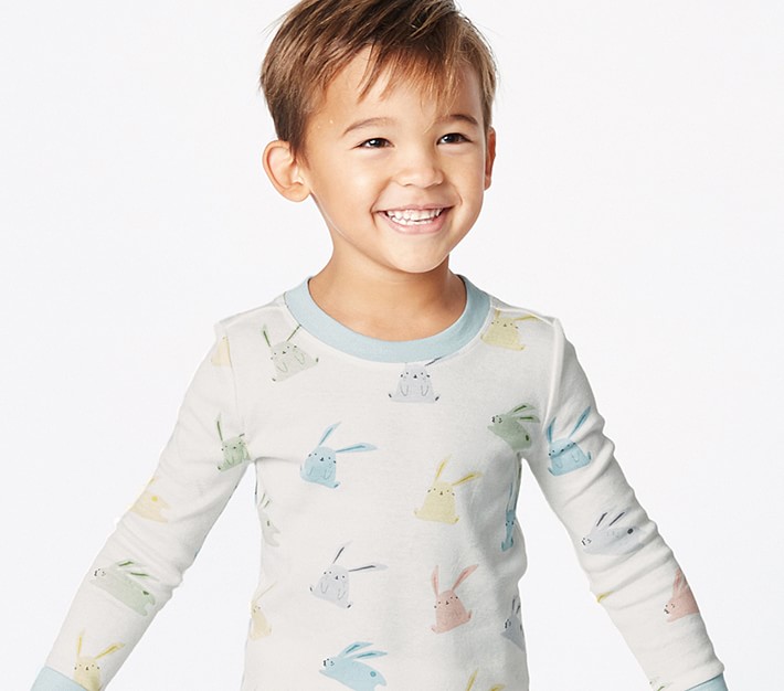 4-Piece 100% Organic Cotton Rib Knit Pajama Sets for Boys & Girls, Pin – Sleep  On It Kids