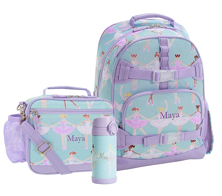 Mackenzie Aqua Rainbow Hearts Backpack & Lunch Bundle, Set of 3